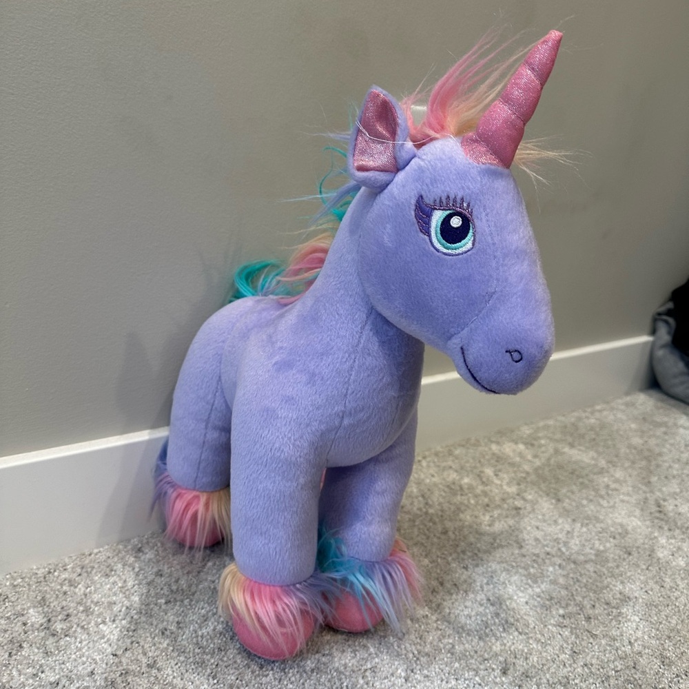 Build-a-Bear Purple Plush Unicorn Stuffed Animal Toy